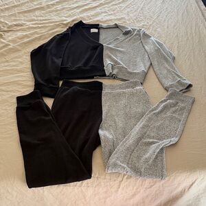 Two-Tone Black and Gray Women's Lounge Set
